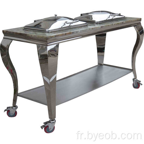 Table de buffet mobile Chafer Heater Two Chafing Dish